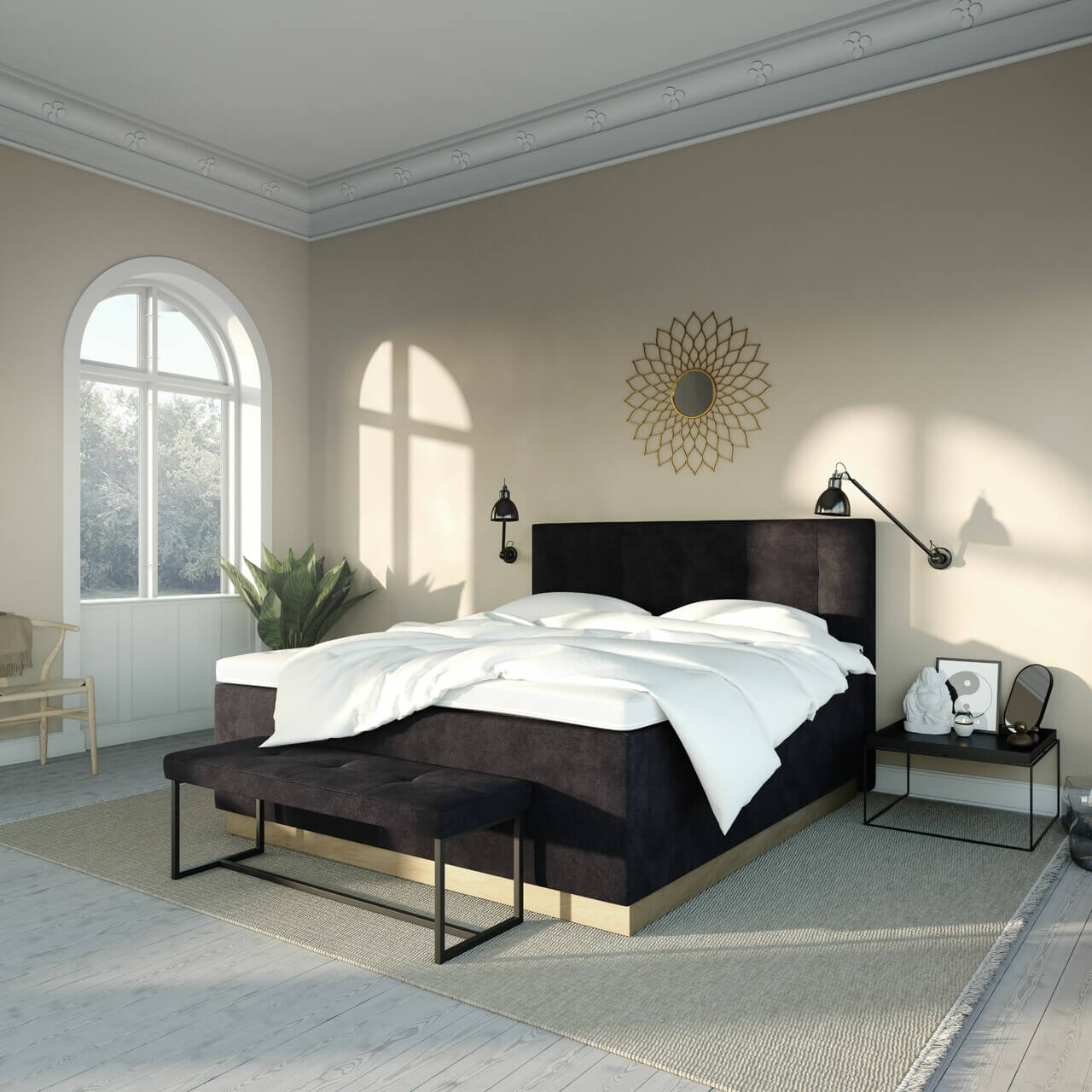 EHOB_LUX_Continental_FullCover_180x200_Wave_Anthracite_Sokkel_Eg_Trenset_180x120_Trenset_Null_Skammel